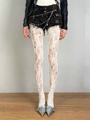 Star-patterned and Hole-patterned fishnet stockings(layered) image 2