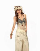 Denim Corset Lace Underlight Top image 5
