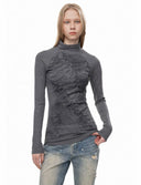 3D Ink Wash Pattern Knitted T-shirt image 5