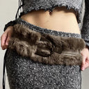 Faux Fur Leather Hybrid Belt image 6
