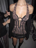 Leopard-print Halterneck Top image 4