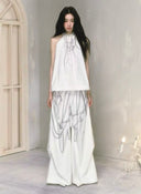 Pearl Shell Printed Wide-Leg Pants image 9