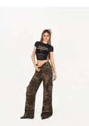 Leopard Print Wide-Leg Cargo Pants image 2