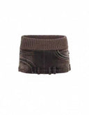 Ribbed Waist Denim Skirt image 1