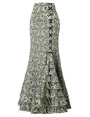 Jacquard High-Waisted Mermaid Skirt image 14