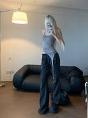 Micro Flare Design Work Pants image 1