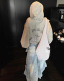 Light Blue Distressed Heavy-Denim Jeans image 12