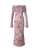 Coral and Bird Pattern Dress image 6