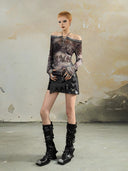 Letter Print Off-Shoulder Top image 11