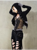 Patchwork Zip-up Hoodie image 11