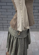 Japanese-style Gray-green Skirt image 10