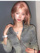 Aged Zip-Up Denim Jacket image 3