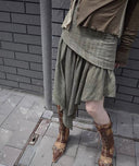 Japanese-style Gray-green Skirt image 13