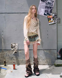 Belt-Neck Printed Blouse image 2