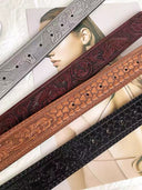 Wide Heart-Engraved Belt image 3