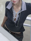 Lace-Inlaid Polo image 5