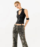 PU Leather Halter Neck Tank Top image 8