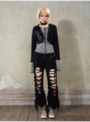 Patchwork Zip-up Hoodie image 14