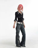Gemstone Pattern Printed Bell-Bottoms image 13