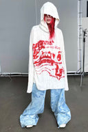 Bloodstained Print Hoodie image 6