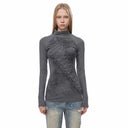 3D Ink Wash Pattern Knitted T-shirt image 13
