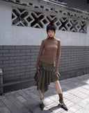 Japanese-style Gray-green Skirt image 14