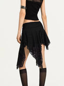 Asymmetric Hem Lace Skirt image 12