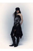 Printed Strapless Midi Skirt image 12
