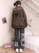 Oversized Brown Bear Hoodie image 4