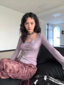 Purple Cross Comfy Top image 2