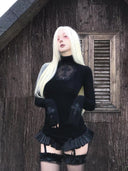 Hollow Cross Patchwork Shirt image 1