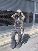 Camouflage Star-Print Hooded Cardigan image 5