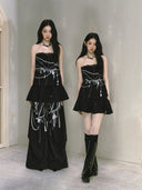 Pearl and Seashell Print Convertible Dress（Convertible Skirt and Strapless Dres） image 0