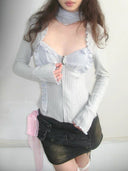 "Shimmery Ruffle" Top