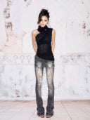 2-in-1 Microflare Skirt Jean