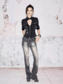 2-in-1 Microflare Skirt Jean