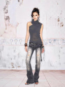 2-in-1 Microflare Skirt Jean