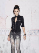 Double-Zip Letterman Cardigan