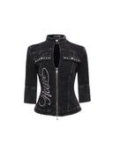 Double-Zip Letterman Cardigan