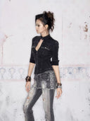 Double-Zip Letterman Cardigan