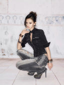 Double-Zip Letterman Cardigan