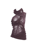 High-Neck Ribbed Top