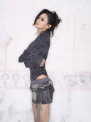 Knox Lace-Up Denim Skirt