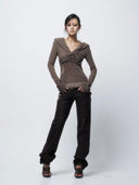 Crossover Sheer Hoodie Top