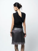 Cyber Mesh Layered Skirt