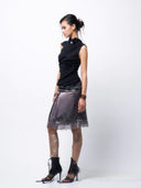 Cyber Mesh Layered Skirt