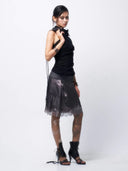 Cyber Mesh Layered Skirt