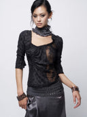 Cyber Mesh Layered Skirt