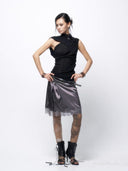Cyber Mesh Layered Skirt