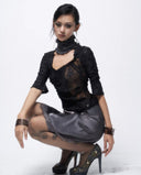 Cyber Mesh Layered Skirt